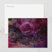 Rose Postkarte (Vorne/Hinten)