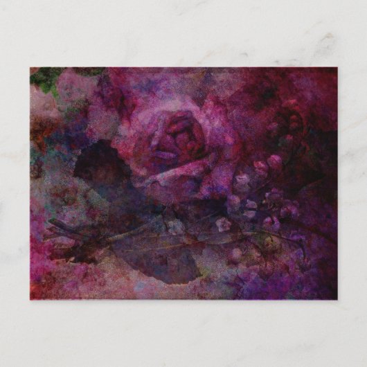 Rose Postkarte (Vorderseite)
