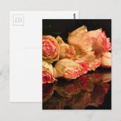 Rose Postkarte (Vorne/Hinten)