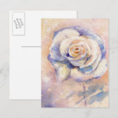 Rose Postkarte (Vorne/Hinten)