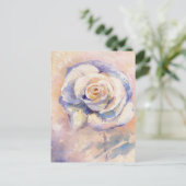 Rose Postkarte (Stehend Vorderseite)