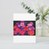 Rose Postkarte (Stehend Vorderseite)