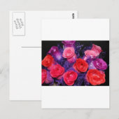 Rose Postkarte (Vorne/Hinten)