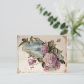 Rose Postkarte (Stehend Vorderseite)