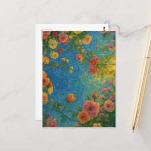 Rose Postkarte