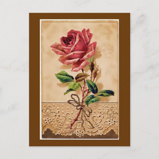 Rose Postkarte (Vorderseite)