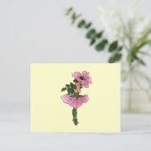 Rose Postkarte (Stehend Vorderseite)