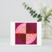 Rose Postkarte (Stehend Vorderseite)