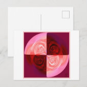 Rose Postkarte (Vorne/Hinten)