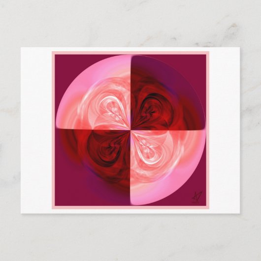 Rose Postkarte (Vorderseite)