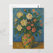 Rose Postkarte (Vorne/Hinten)