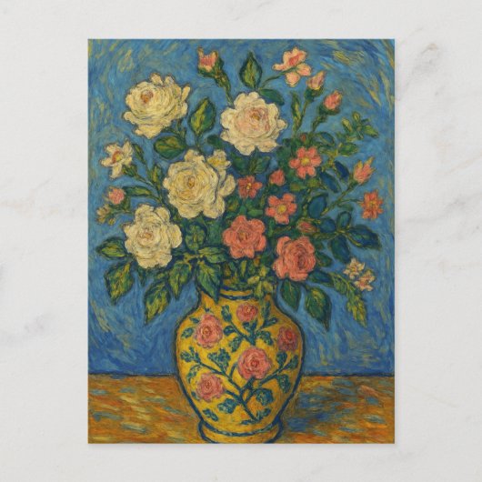 Rose Postkarte (Vorderseite)