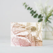 Rose Postkarte (Stehend Vorderseite)