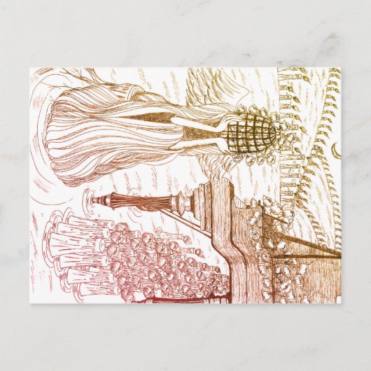 Rose Postkarte (Vorderseite)