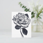 Rose Postkarte (Stehend Vorderseite)