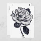 Rose Postkarte (Vorne/Hinten)