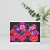 Rose Postkarte (Stehend Vorderseite)