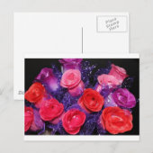 Rose Postkarte (Vorne/Hinten)