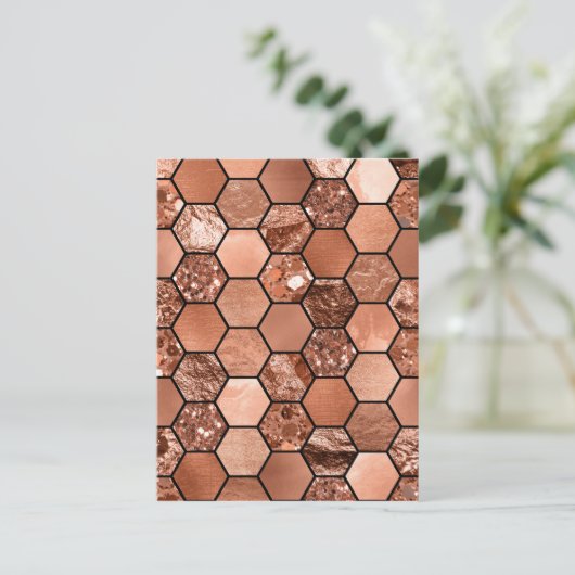 Rose Postkarte (Stehend Vorderseite)