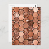 Rose Postkarte (Vorne/Hinten)