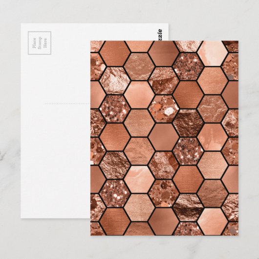 Rose Postkarte (Vorne/Hinten)