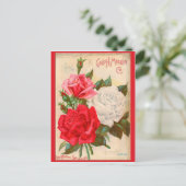 Rose Postkarte (Stehend Vorderseite)