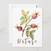 Rose Postkarte (Vorne/Hinten)