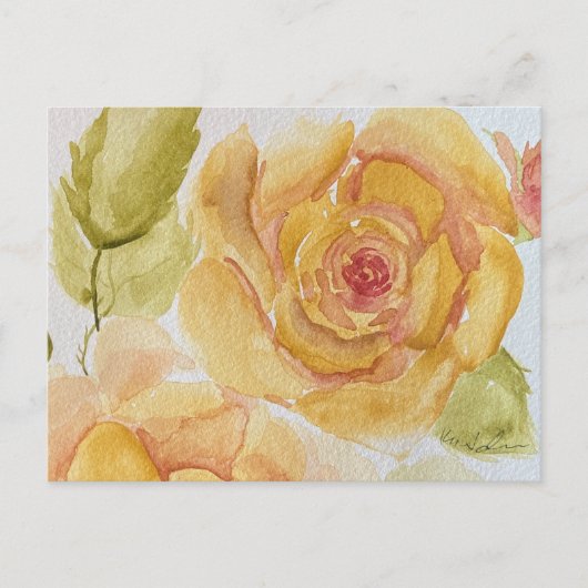 Rose Postkarte (Vorderseite)