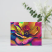 Rose Postkarte (Stehend Vorderseite)