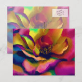 Rose Postkarte (Vorne/Hinten)