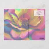 Rose Postkarte (Rückseite)