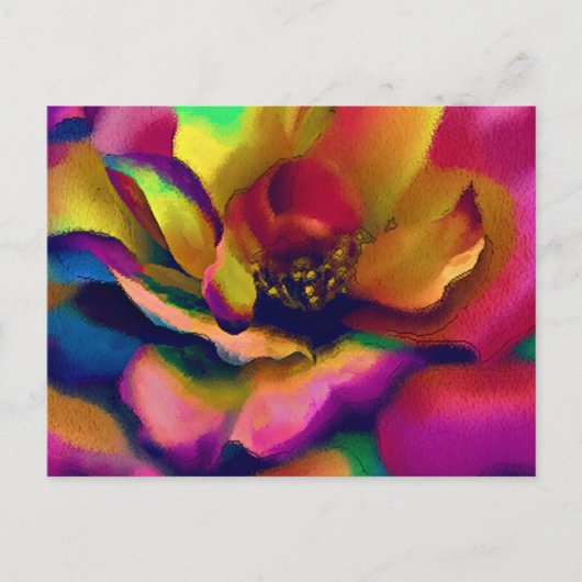 Rose Postkarte (Vorderseite)