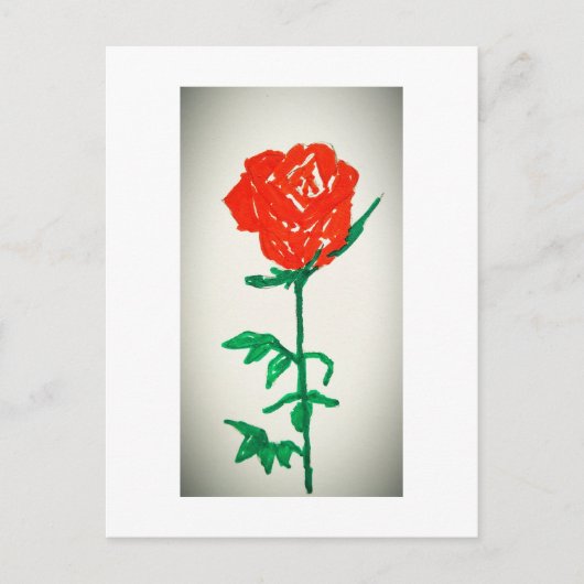 Rose Postkarte (Vorderseite)