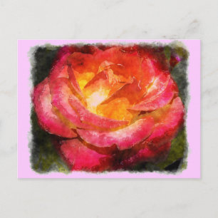 Rose Postkarte