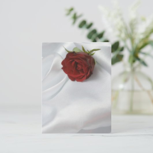 Rose Postkarte (Stehend Vorderseite)