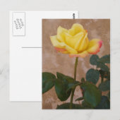 Rose Postkarte (Vorne/Hinten)