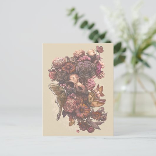 Rose Postkarte (Stehend Vorderseite)