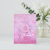 Rose Postkarte (Stehend Vorderseite)