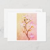 Rose Postkarte (Vorne/Hinten)