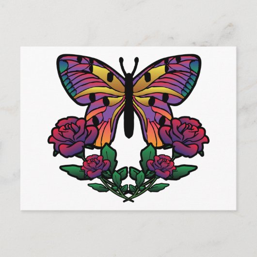 Rose Postkarte (Vorderseite)