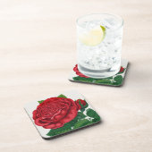 Rose Print Rochester Lithographing and Printing Co Getränkeuntersetzer (Rechte Seite)