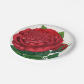 Rose Print Rochester Lithographing and Printing Co Pappteller (Schrägansicht)