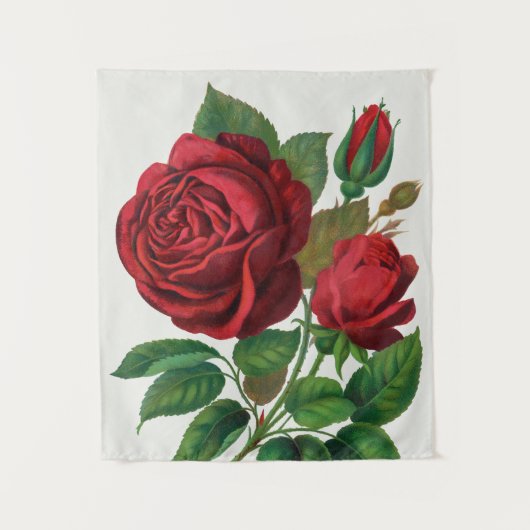 Rose Print Rochester Lithographing and Printing Co Wandteppich (Vorderseite)