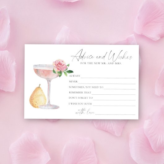Rose Prosecco - Beratung und Wünsche Brautparty Briefpapier