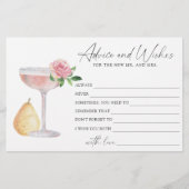 Rose Prosecco - Beratung und Wünsche Brautparty Briefpapier (Vorderseite)