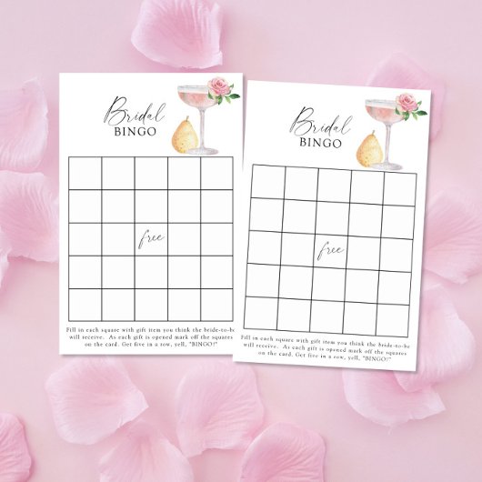 Rose Prosecco - Brautparty-Bingo