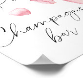 Rose Prosecco Brautparty - Champagner Bar Poster (Ecke)