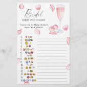 Rose Prosecco Brautparty Emoji Picknick (Vorderseite)