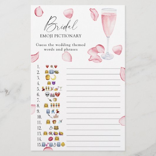 Rose Prosecco Brautparty Emoji Picknick (Vorderseite)