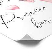 Rose Prosecco Brautparty - Prosecco Bar Poster (Ecke)